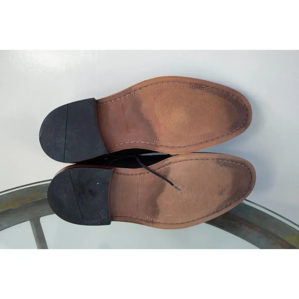 BANANA REPUBLIC‎ Ortholite Italian Leather Black Dress Oxfords Shoes Mens Sz 10